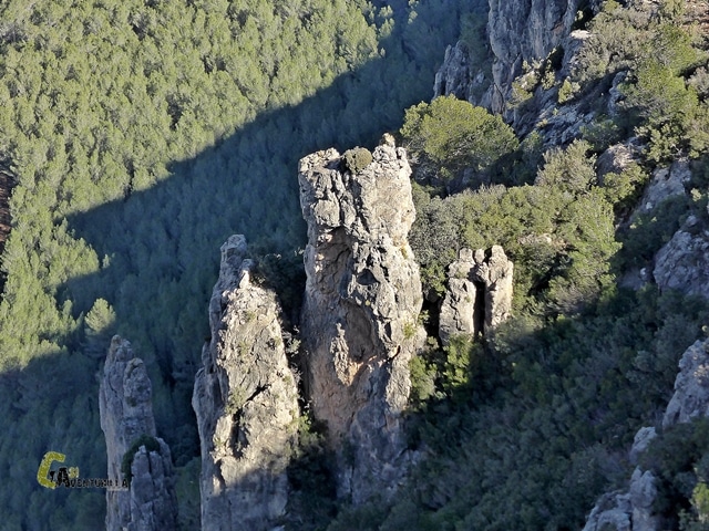 Formaciones rocosas en la zona de las Picorzas