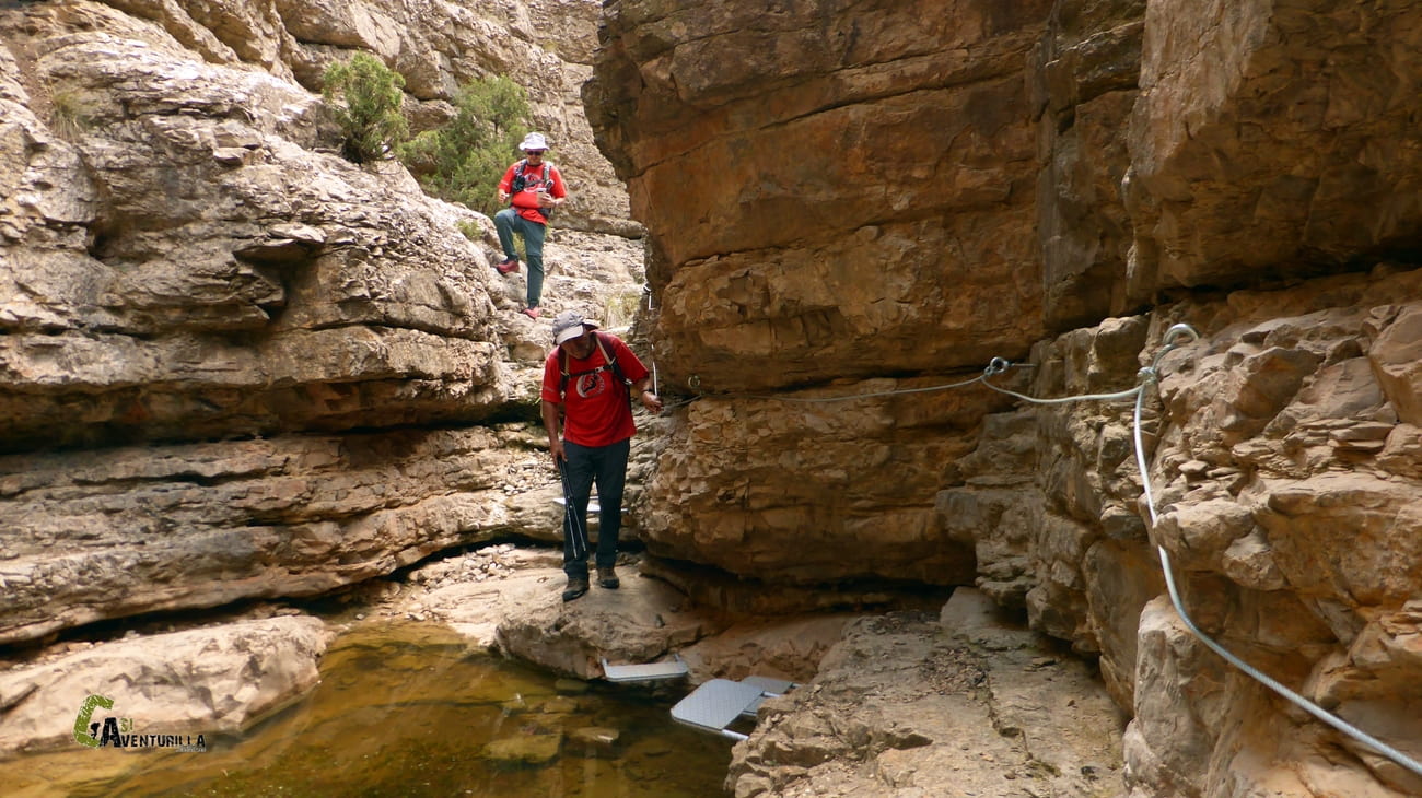 Pasos equipados en el Barranco del Chorrillo