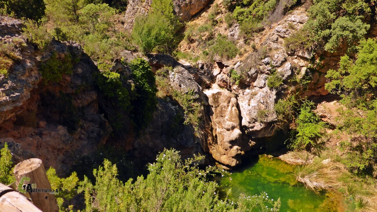 Cascada de la Virgen Blanca, sin apenas agua