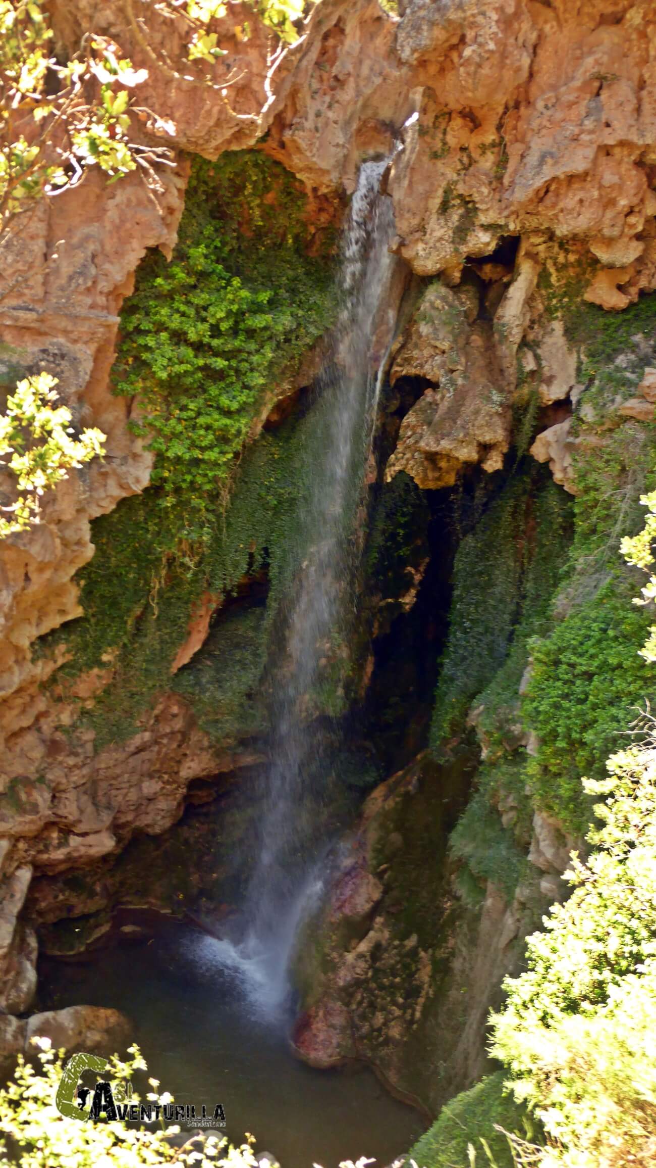Salto de las Yeguas, ultima cascada en el barranco de los Amanaderos