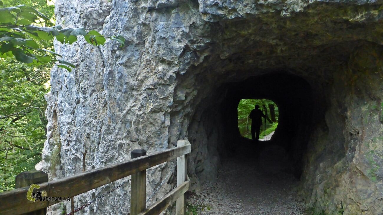 Tunel de camino al embalse de Lareo