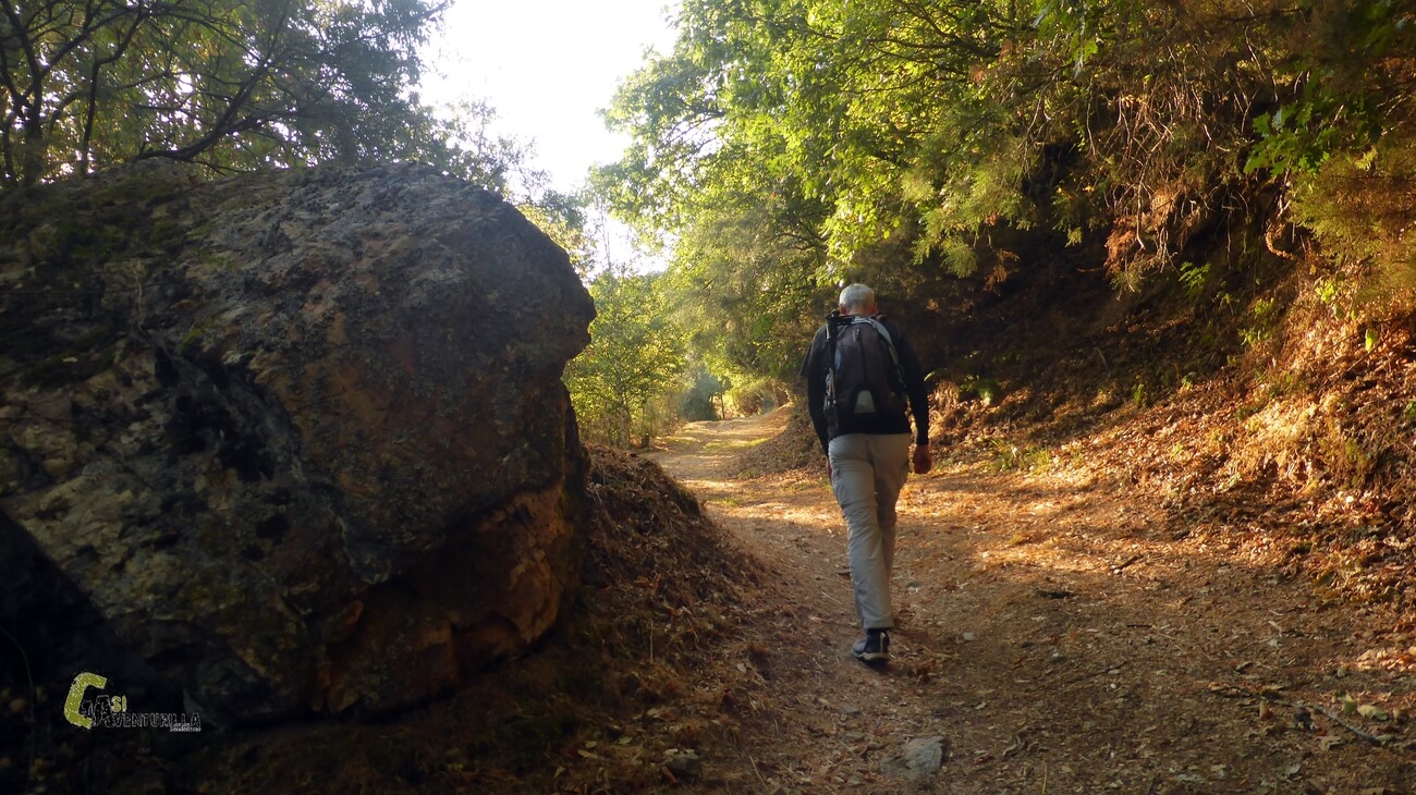 Saliendo de Valdorria por un camino