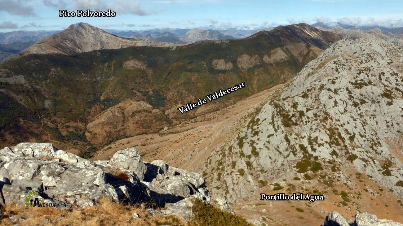 Vistas de valle de Valdecesar desde la Peña Valdorria