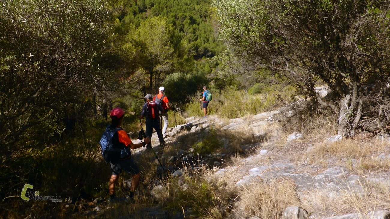 Bajando por la ladera inclinada
