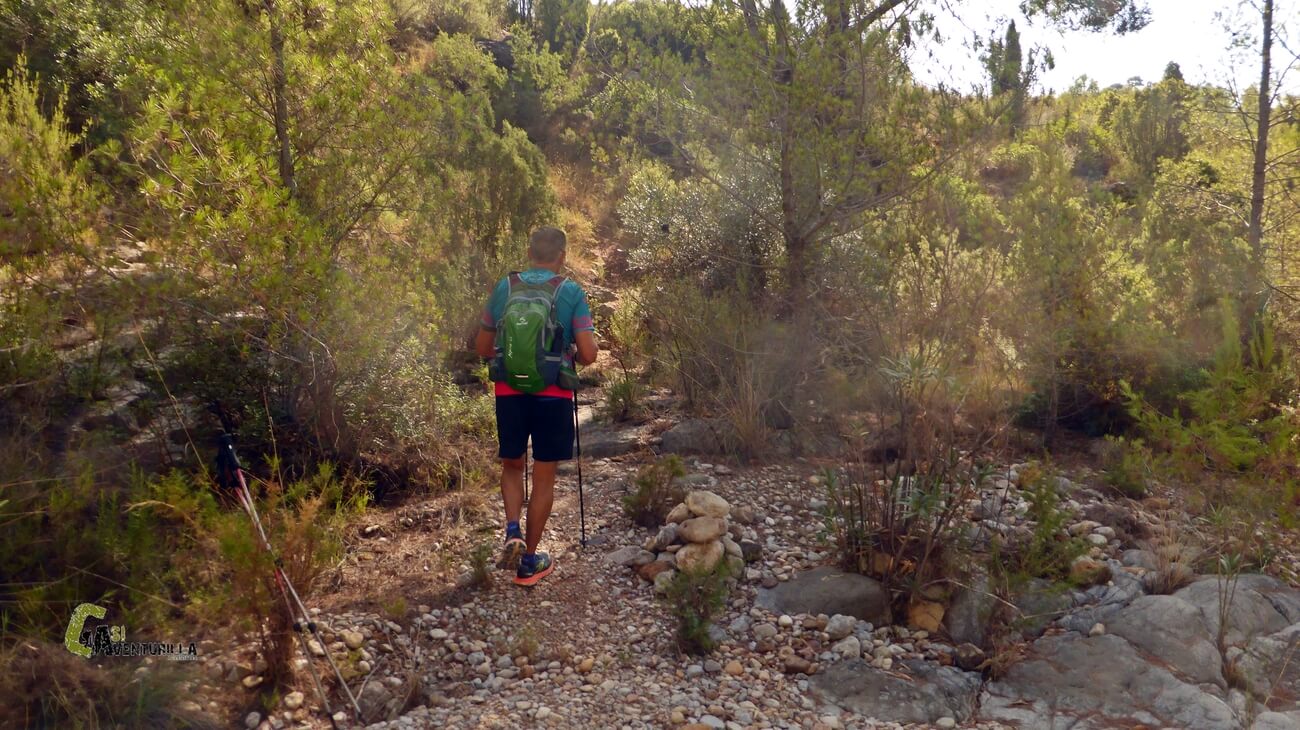 Saliendo del barranc del Salt del Cavall