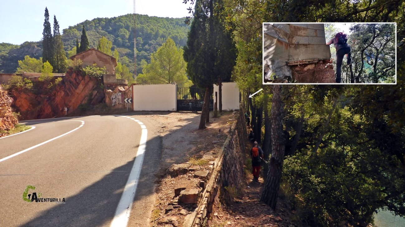 Llegada a la presa del embalse de Benitandus