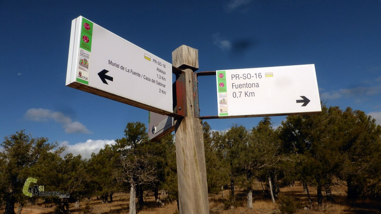 Union de senderos señalizados en la sierra del Umbriazo