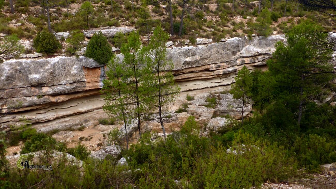 Junto al barranco de las Parideras en Villatoya