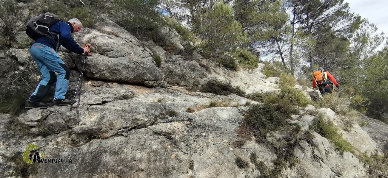 Tramo de sendero con hitos