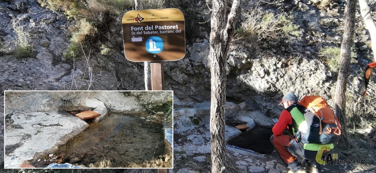 La font del Pastoret dentro del Barranc del Cint