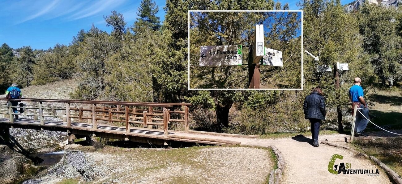 Pasarela antes de llegar a la Fuentona