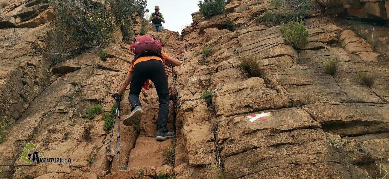 Subiendo por el paso de los Borregos