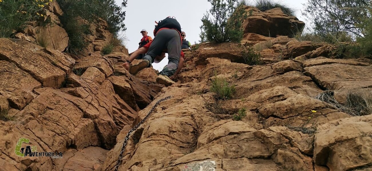Subiendo por el Paso de los Borregos