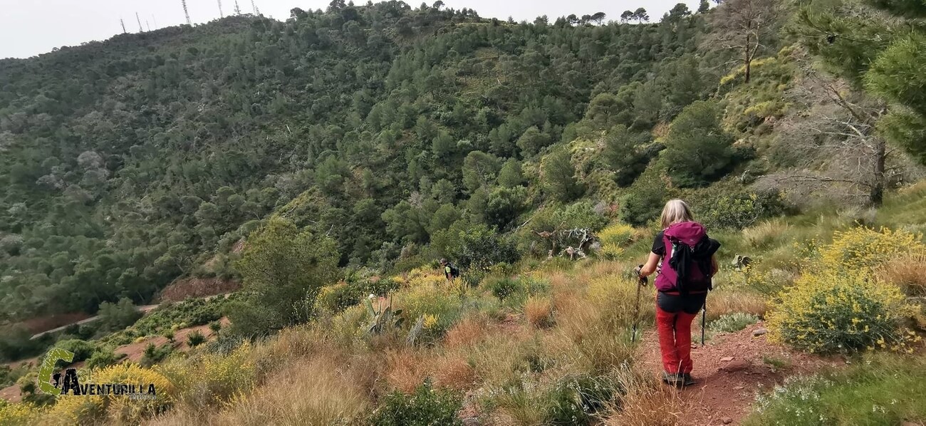 Sendero en descenso de las Peñas de Guaita