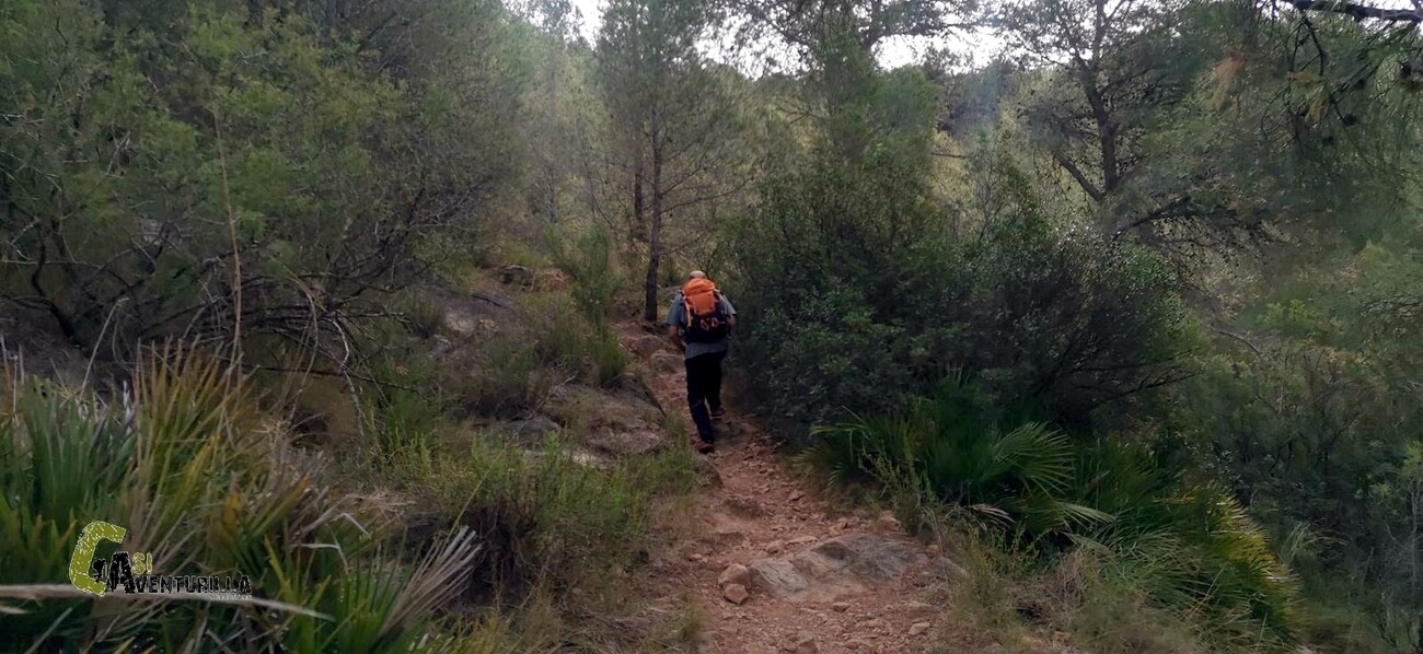 de subida por el sendero