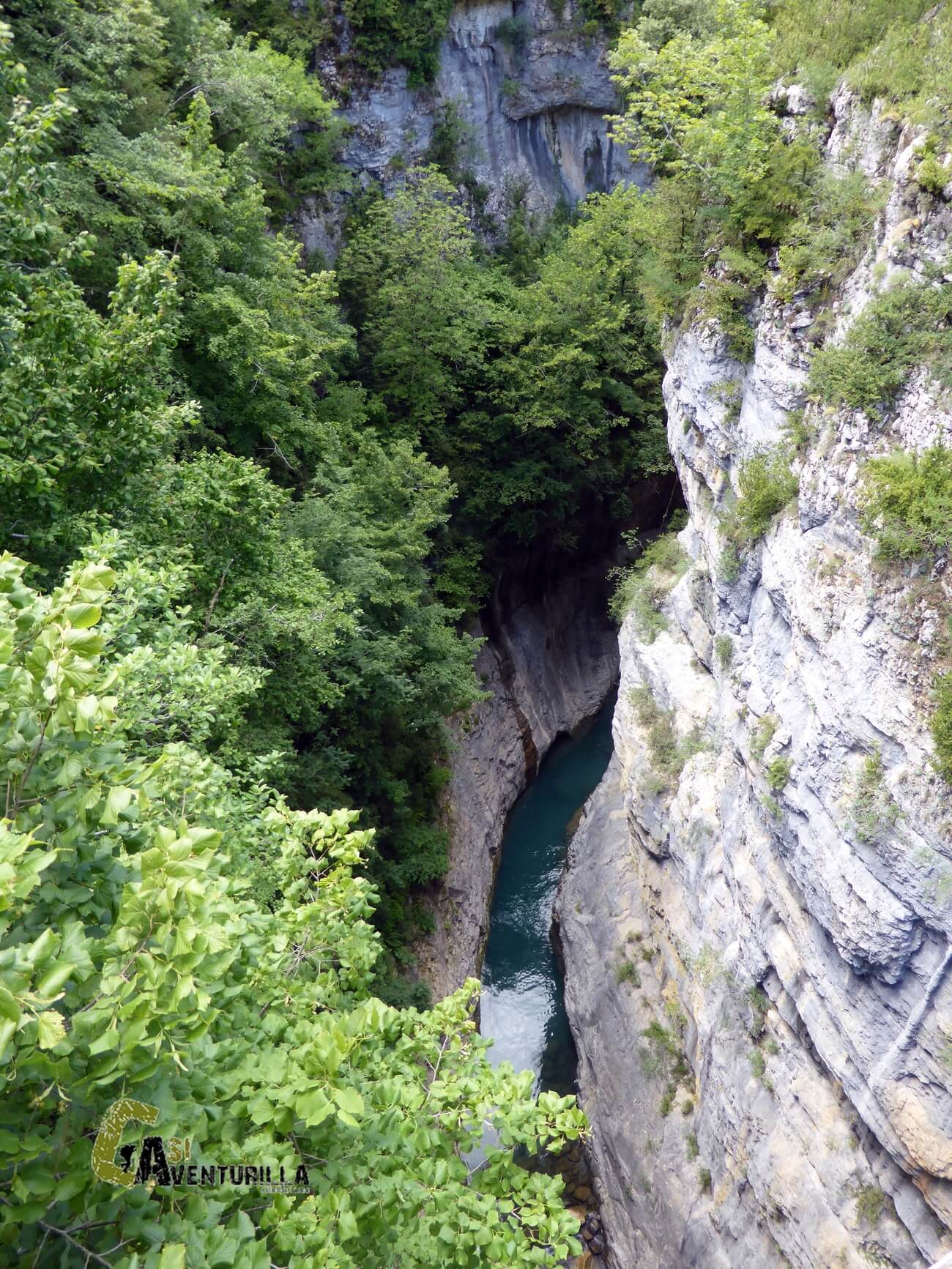 cañon de Añisclo cerca del aparcamiento de San Urbez