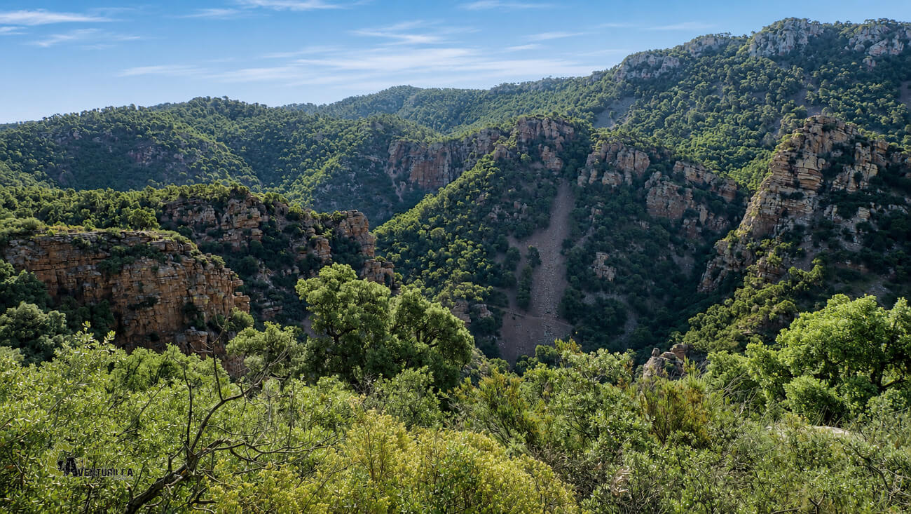 Vista del barranco de Ajuez en Chovar