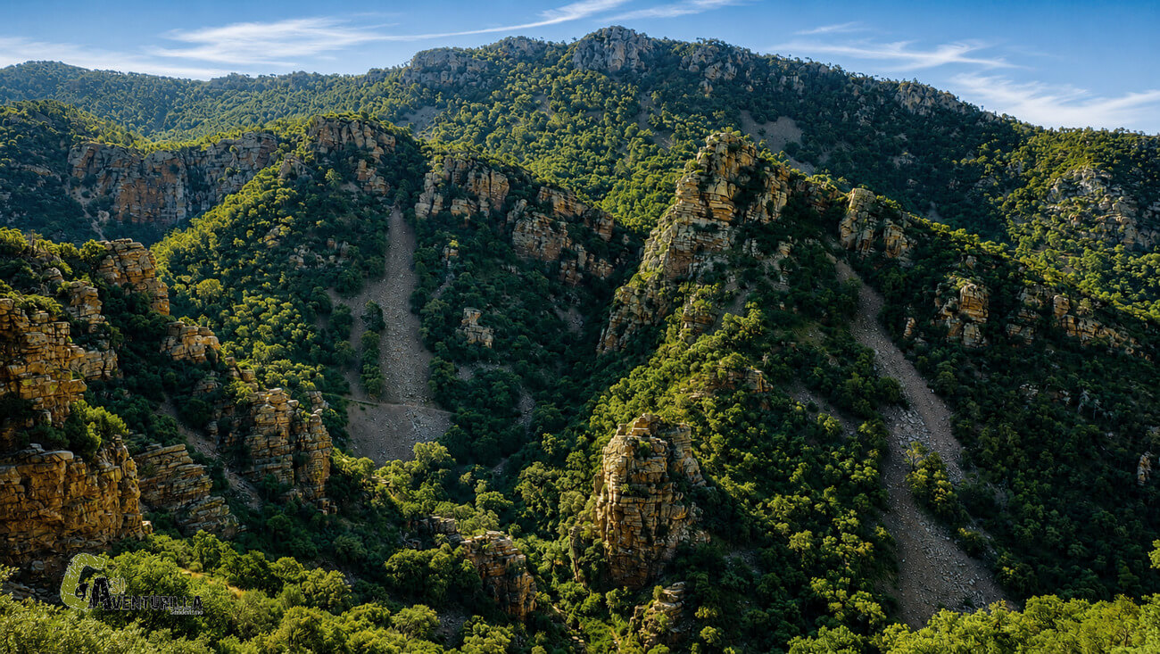 El barranco de Ajuez visto desde arriba