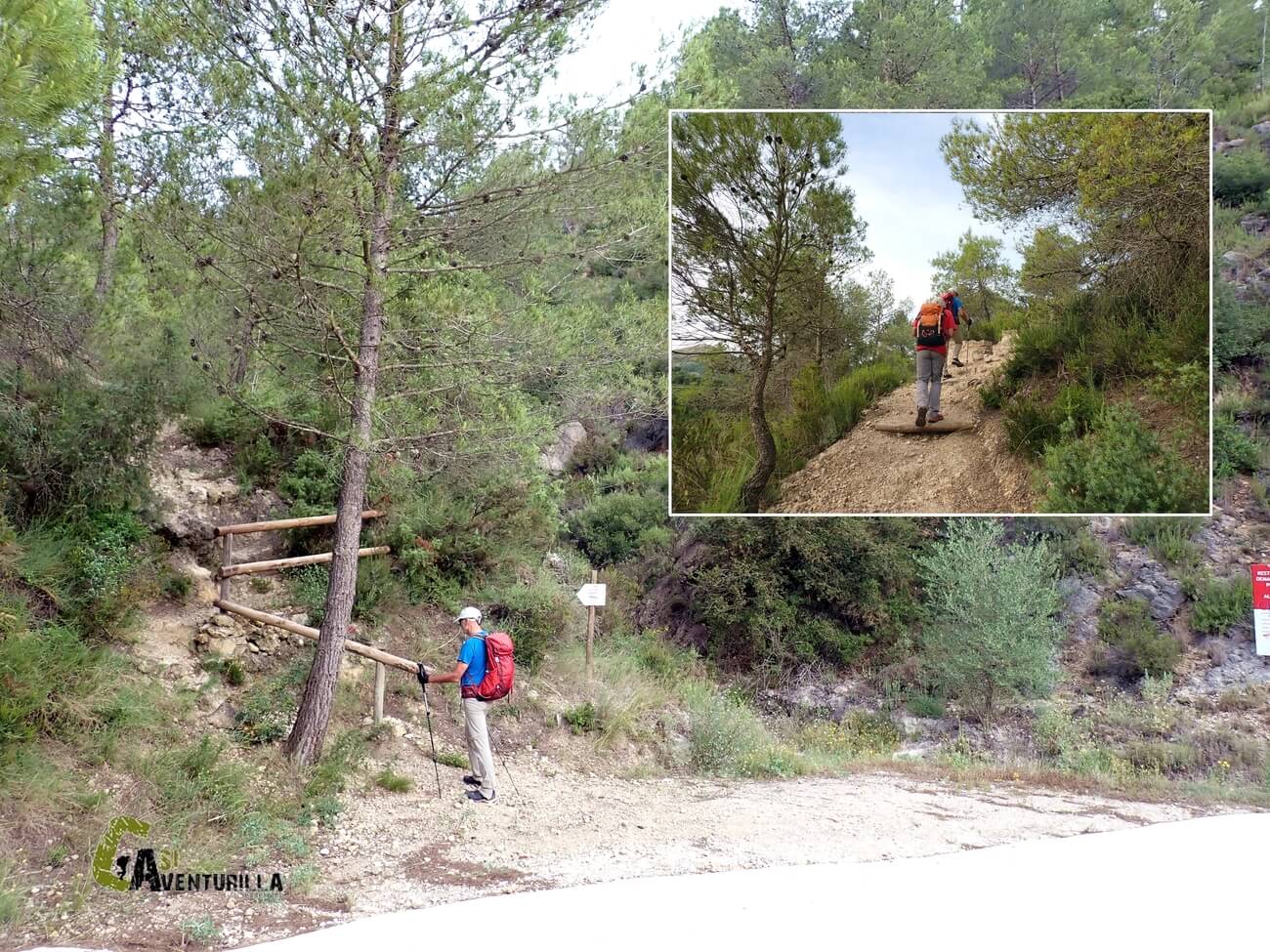 sendero de subida