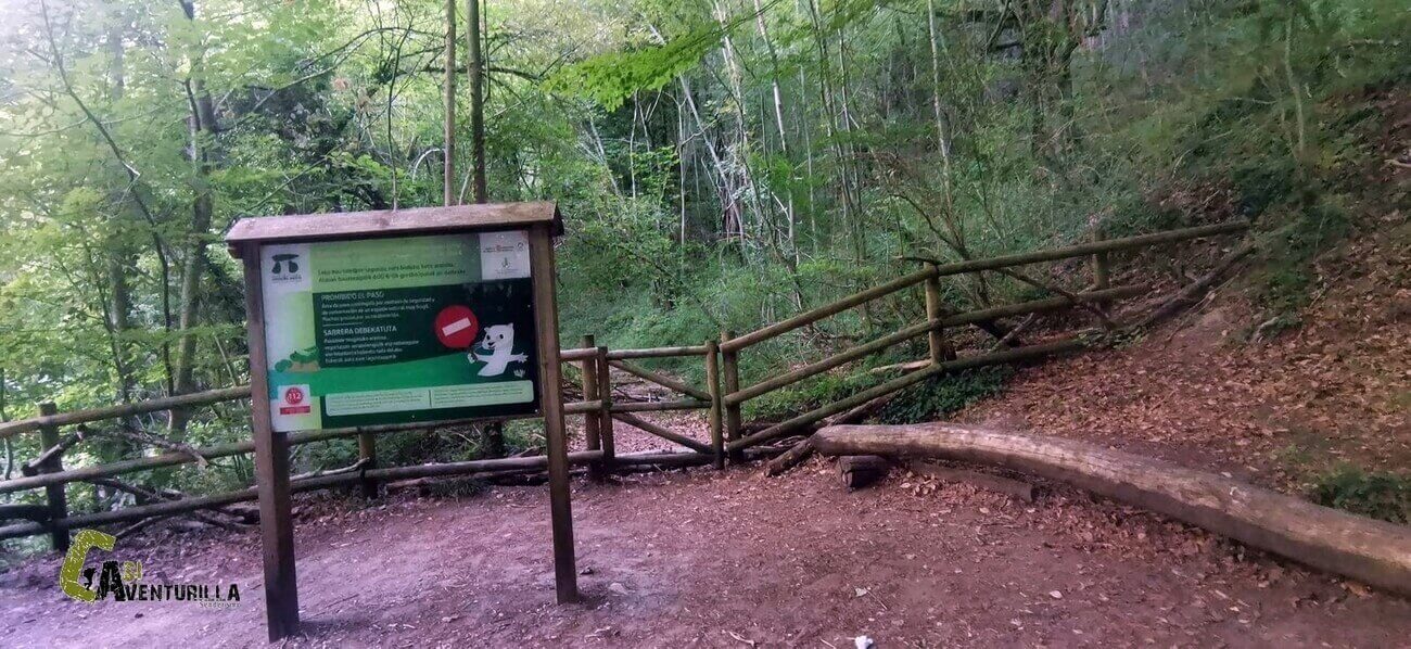 Final del sendero del nacimiento del rio Urederra