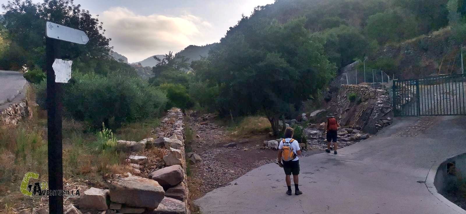 Entrando al barranco de Castro