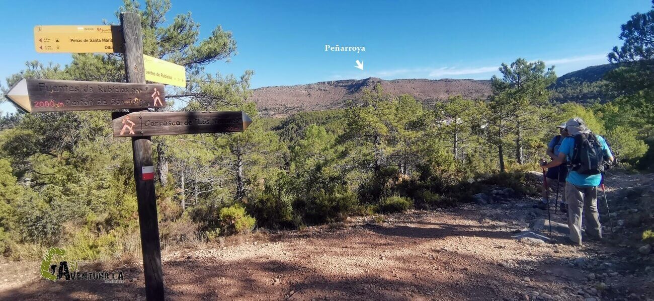 El Peñarroya al fondo ya cerca de Fuentes de Rubielos