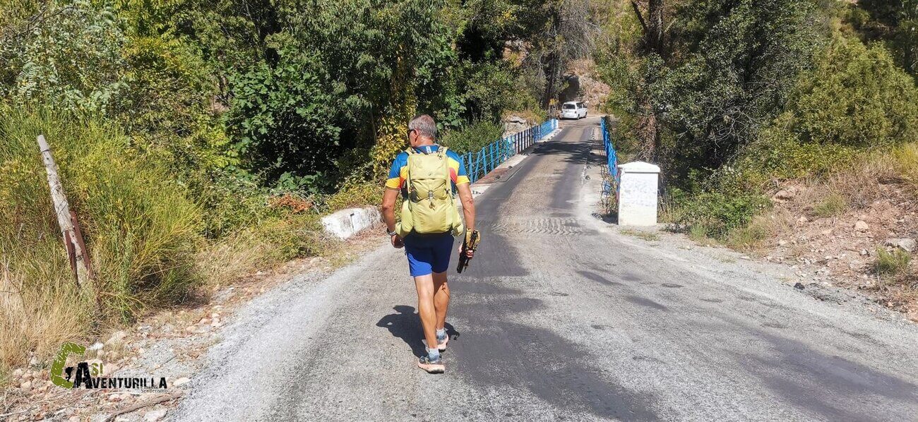 Cruzando el puente del Cantal