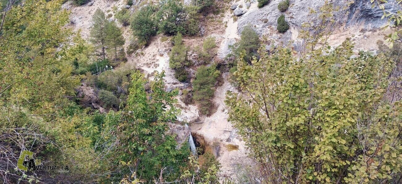 El Charco del Humo desde un mirador en dirección a Poyotello