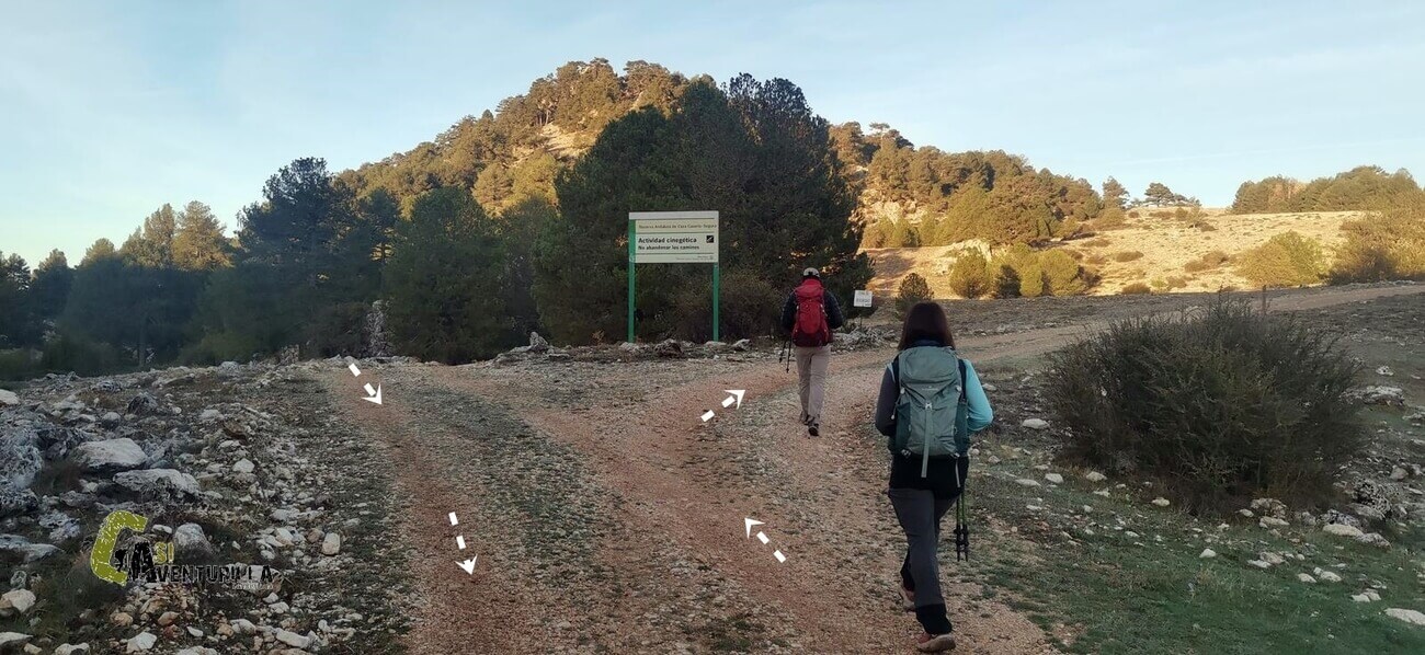 Tramo de pista en los campos de Hernan Pelea